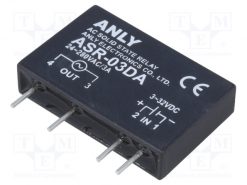 ASR-03DA_Relay: solid state; Ucntrl:3÷32VDC; 3A; 24÷280VAC; THT; SIP