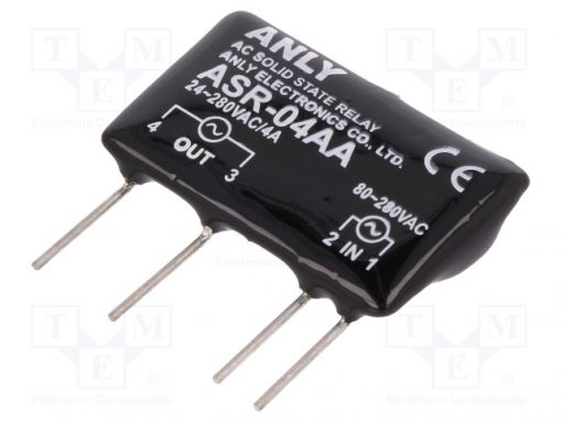 ASR-04AA_Relay: solid state; Ucntrl:80÷280VAC; 4A; 24÷280VAC; THT; SIP