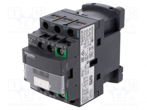 LC1D12KUE_Contactor:3-pole; NO x3; Auxiliary contacts: NO + NC; 100÷250VAC