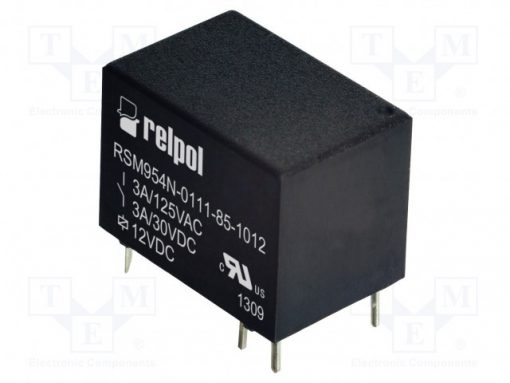 RSM954N-0111-85-1012_Relay: electromagnetic; SPDT; Ucoil:12VDC; 3A/125VAC; 3A/30VDC; 3A