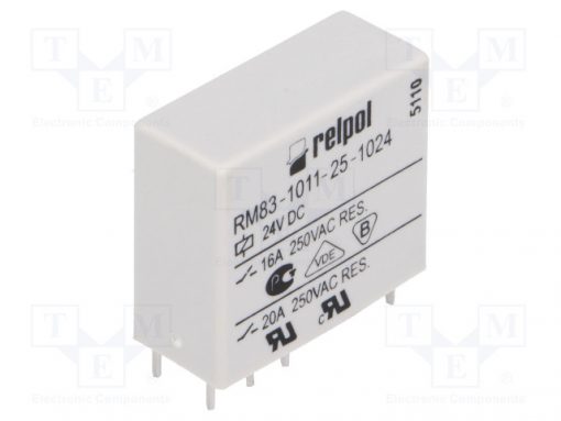 RM83-1011-25-1024_Relay: electromagnetic; SPDT; Ucoil:24VDC; 16A/250VAC; 16A/24VDC