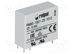 RM83-1021-25-1012_Relay: electromagnetic; SPST-NO; Ucoil:12VDC; 16A/250VAC; 16A