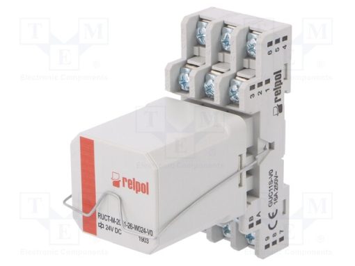 PRUCT-M-2051-26-W024-V0_Ρελέ: Διεπαφών; SPST-NO; Uπηνίου: 24VDC; 16A; 16A/250VAC; 16A/24VDC