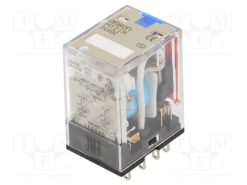 MY2IN1-D2 24VDC (S)_Ρελέ: Ηλεκτρομαγνητικός; DPDT; 24VDC; Iεπαφών max: 5A; Σειρά: MY2