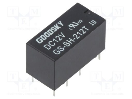 GS-SH-212T_Ρελέ: Ηλεκτρομαγνητικός; DPDT; Uπηνίου: 12VDC; 2A; 1A/120VAC; PCB