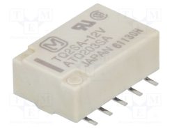 TQ2SA-12V_Ρελέ: Ηλεκτρομαγνητικός; DPDT; Uπηνίου: 12VDC; Iεπαφών max: 2A