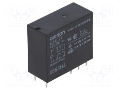 G2R-24 12VDC_Ρελέ: Ηλεκτρομαγνητικός; DPDT; Uπηνίου: 12VDC; Iεπαφών max: 4A