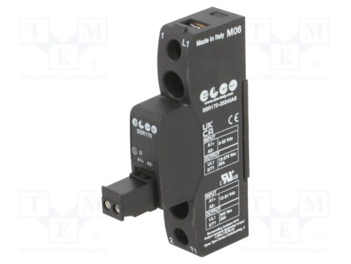 SSR170-25240AS_Ρελέ: Ημιαγωγικό; Uοδήγ: 3÷32VDC; 25A; 12÷275VAC; Έκδοση: 1-φασικό