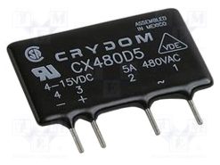 CX480D5_Ρελέ: Ημιαγωγικό; Uοδήγ: 4÷15VDC; 5A; 48÷660VAC; THT; SIP; -30÷80°C