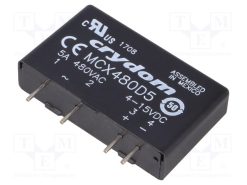 MCX480D5_Ρελέ: Ημιαγωγικό; Uοδήγ: 4÷15VDC; 5A; 48÷660VAC; Έκδοση: 1-φασικό