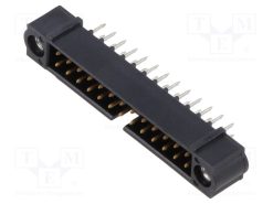 M80-5002642_13+13 Pos. Male DIL Vertical Throughboard Conn. Jackscrews