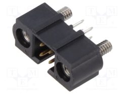 M80-5100442_2+2 Pos. Male DIL Vertical Throughboard Conn. Jackscrews