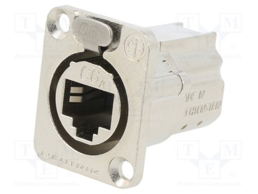 NE8FDX-P6_D-SHAPE CAT6A PANEL CONNECTOR SHIELDED FEEDTHROUGH