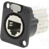 NE8FDX-P6-B_D-SHAPE CAT6A PANEL CONNECTOR SHIELDED FEEDTHROUGH BLA