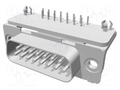 1-338169-2_D-Sub; PIN: 15; πρίζα; αρσενικά; άγκιστρο PCB; γωνιακός 90°; THT