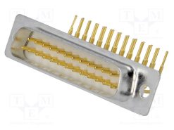 DS1034-03-25MWN8SS_D-Sub; PIN: 25; πρίζα; αρσενικά; για PCB; γωνιακός 90°; THT