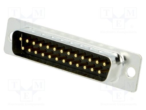 MHDD25-M-T-B-M_D-Sub; PIN: 25; πρίζα; αρσενικά; για PCB; ευθύς; THT; 5A; -55÷105°C