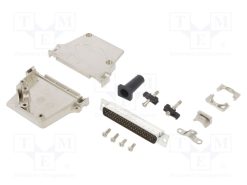 L17D45ZF37-RG+L717HDC62P_D-Sub; PIN: 62; αρσενικά; γωνιακοί 45°; κόλληση; για αγωγό; 9÷15mm