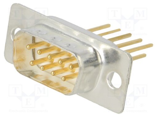 DTS09PW3/2_D-Sub; PIN: 9; πρίζα; αρσενικά; για PCB; γωνιακοί; THT