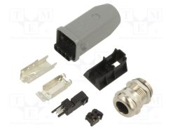 10120052001_Han3A RJ45 Hybrid Cat5 plug 4+4p