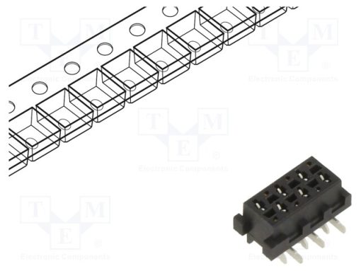 2178711-6_Micro-MaTch; πρίζα; θηλυκά; PIN: 6; SMT; για PCB; Διάγραμμα: 2x3