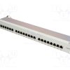 NP0040A_Patch panel; RJ45; Κατ: 6; RACK; Γκρί; Αριθμός θυρίδων: 24; 19"