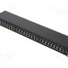 NP0055_Patch panel; RJ45; Κατ: 6; RACK; μαύρο; Αριθμός θυρίδων: 24; 19"