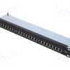 NP0048_Patch panel; RJ45; Κατ: 6; RACK; μαύρο; Αριθμός θυρίδων: 24; 19"