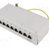 NP0016A_Patch panel; RJ45; Κατ: 6; Γκρί; IDC; Αριθμός θυρίδων: 8