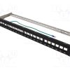 NK4042_Patch panel; πίνακας patch; Keystone; μαύρο; Αριθμός θυρίδων: 24