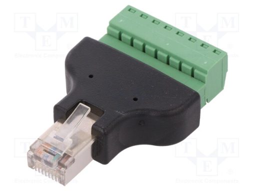 RJ45-M-TBR_Αντάπτορας; PIN: 8; ράγα ακροδεκτών