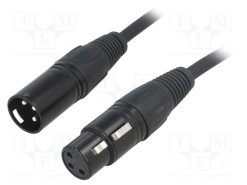 FC6191015_Αρσενικό-θηλυκό; PIN: 3; Καλώδιο: XLR-XLR; 1