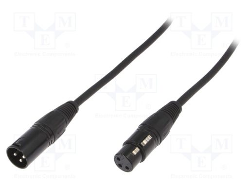 FC619105_Αρσενικό-θηλυκό; PIN: 3; Καλώδιο: XLR-XLR; 5m