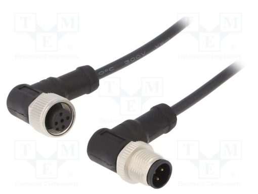 M12A04MR-12AFR-SB001_Καλώδιο: για αισθητήρες / αυτοματισμούς; PIN: 4; M12-M12; 1m; φύσα