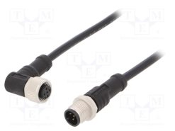 M12A05ML-12AFR-SD001_Καλώδιο: για αισθητήρες / αυτοματισμούς; PIN: 5; M12-M12; 1m; φύσα