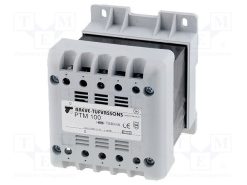 PTM100/400/12V_Μετασχηματιστής: δικτύου; 100VA; 400VAC; 12V; για ράγα DIN; IP21