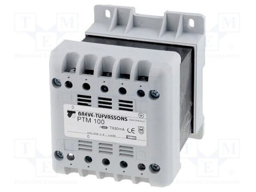 PTM100/400/12V_Μετασχηματιστής: δικτύου; 100VA; 400VAC; 12V; για ράγα DIN; IP21