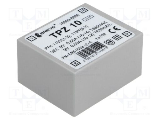 TPZ10/2*115/2*9V_Μετασχηματιστής: δικτύου; 10VA; 115VAC