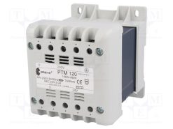 PTM120/230/24V_Μετασχηματιστής: δικτύου; 120VA; 230VAC; 24V; για ράγα DIN; IP21