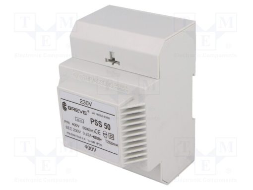 PSS50/400/230V_Μετασχηματιστής: δικτύου; 50VA; 400VAC; 230V; για ράγα DIN; IP30