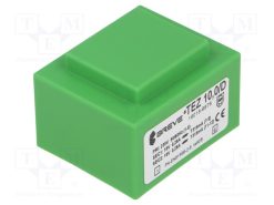 TEZ10.0/D230/18-18V_Μετασχηματιστής: χυτός; 10VA; 230VAC; 18V; 18V; 278mA; 278mA; PCB