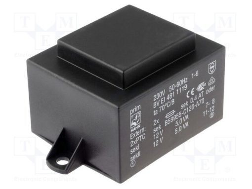 BV EI 481 1186_Μετασχηματιστής: χυτός; 10VA; 230VAC; 24V; 416mA; PCB; BVEI