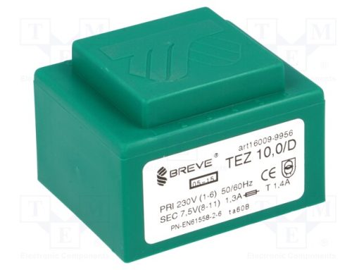 TEZ10/D230/7.5V_Μετασχηματιστής: χυτός; 10VA; 230VAC; 7