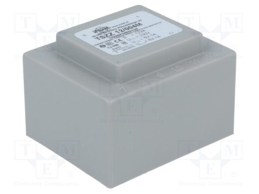 TSZZ12/004M_Μετασχηματιστής: χυτός; 12VA; 230VAC; 6V; 6V; 1A; 1A; PCB; IP00