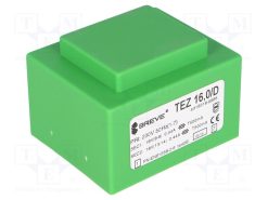 TEZ16/D230/18-18V_Μετασχηματιστής: χυτός; 16VA; 230VAC; 18V; 18V; 444