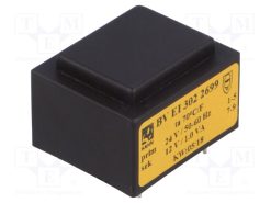 BV EI 302 2699_Μετασχηματιστής: χυτός; 1VA; 24VAC; 12V; 83mA; PCB; BVEI