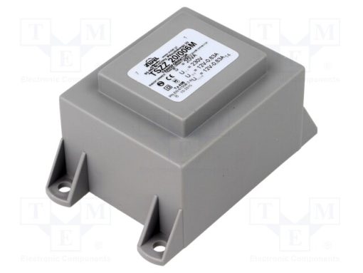 TSZZ20/006M_Μετασχηματιστής: χυτός; 20VA; 230VAC; 12V; 12V; 830mA; 830mA; PCB