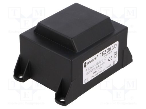 TEZ20/D230/12V_Μετασχηματιστής: χυτός; 20VA; 230VAC; 12V; 1666