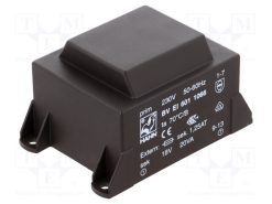 BV EI 601 1066_Μετασχηματιστής: χυτός; 20VA; 230VAC; 18V; 1112mA; PCB; BVEI