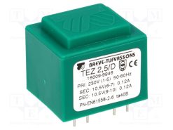 TEZ2.5/D230/10.5-10.5V_Μετασχηματιστής: χυτός; 2